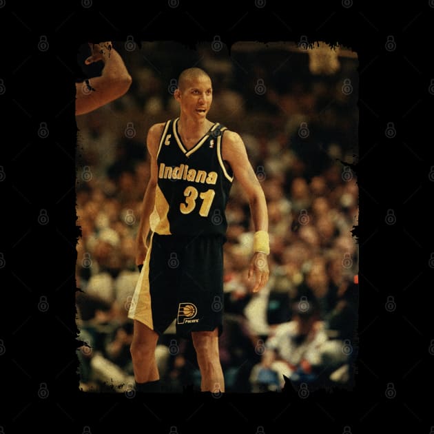 Reggie Miller - Vintage Design Of Basketball by JULIAN AKBAR PROJECT