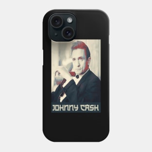 Black styles Johnny Cash Phone Case