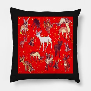 Deers and Fawns Christmas blanket Pillow