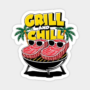 Grill and chill Magnet