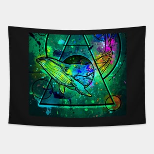 whale design with mix colors Tapestry