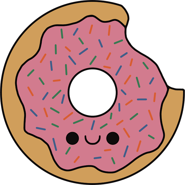 Cute Strawberry Donut - Kawaii Donut Kids T-Shirt by KawaiiByDice