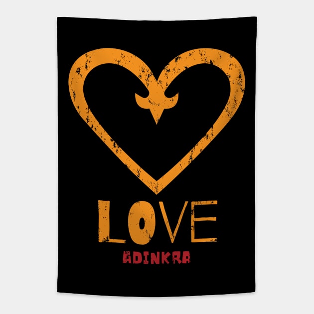 Love | Africa Adinkra Symbol | Pan-African Afrocentric Symbol Tapestry by Vanglorious Joy