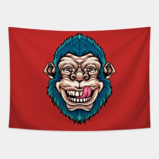 Funny monkey head Tapestry