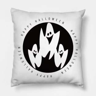 Happy Halloween 3 ghosts Pillow