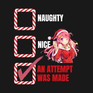 Naughty or Nice Christmas Girl T-Shirt