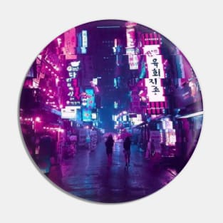 Vaporwave Glitch Tokyo Japan Pin