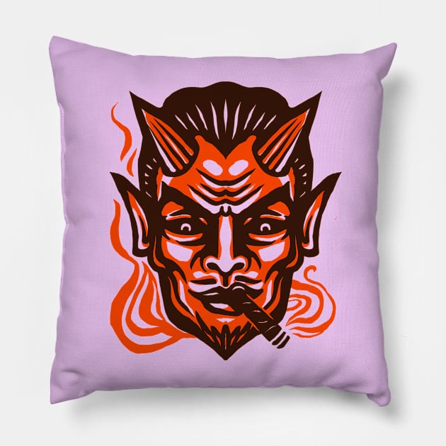 RED SATAN Pillow by ConradGarner