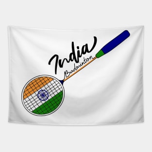 India Badminton Pride Racquet Sports (India) Flag Support India Badminton Tapestry