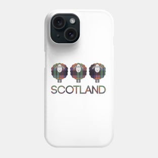 Trio of Scottish Halloween Coloured Tartan Patterned Sheep Phone Case