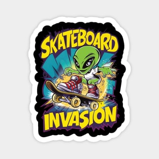 Skateboard invasion Magnet