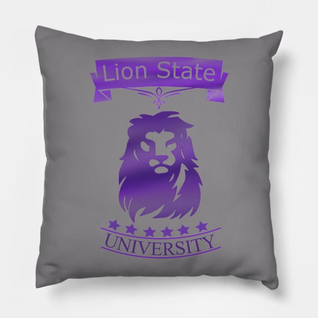 Lion State University Campus and College Pillow by phughes1980