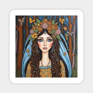 Cher as a fairy in the woods Magnet