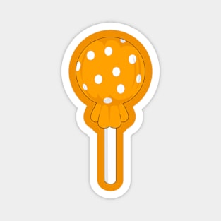 Yellow polka dot lollipop Magnet