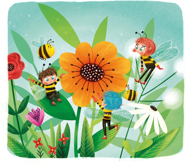 Summer bees! Kids T-Shirt by Geeksarecool