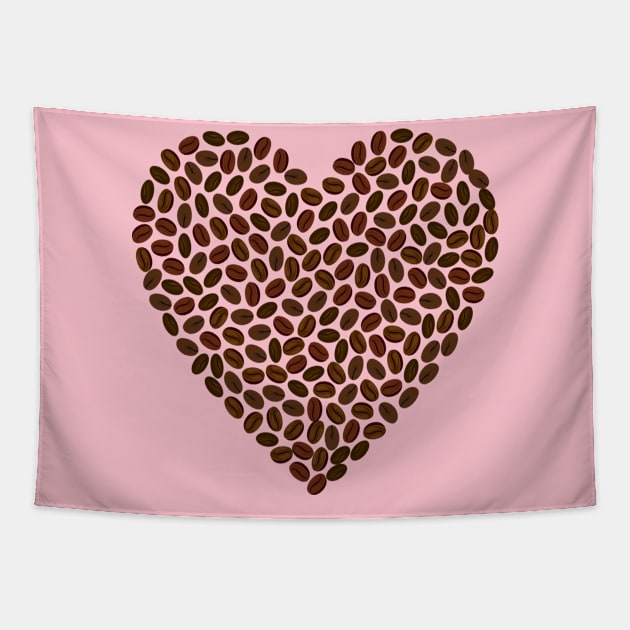 Coffee Heart Tapestry by hsmaile