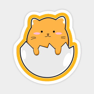 Yellow Cat Egg Magnet