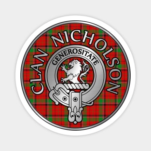 Clan Nicholson Crest & Tartan Magnet