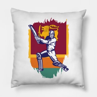 Sri Lanka Cricket Player Batsman Design Pillow