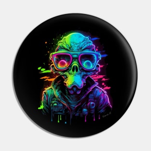 Neon Space Alien #1 by Farbrausch Art 2023. Pin