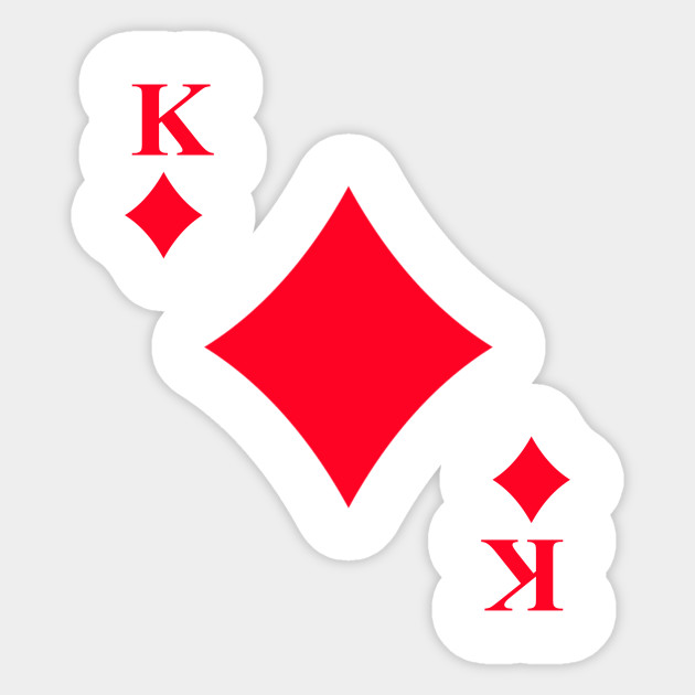 King Of Diamonds Playing Card Halloween Costume Playing Card Halloween Costume Sticker Teepublic