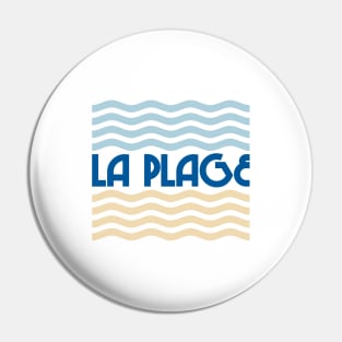 La Plage - The Beach (ocean colors) Pin