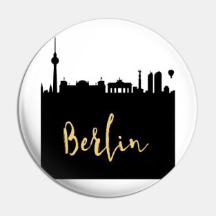 BERLIN GERMANY DESIGNER SILHOUETTE SKYLINE ART Pin