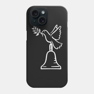 Peace Dove And Handbell white variant Phone Case