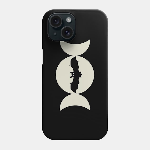 Triple Moon Bat Phone Case by Hackers