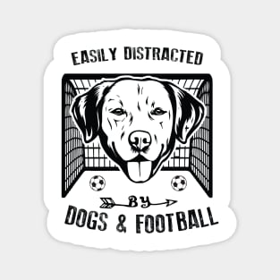 Dogs and Football Magnet