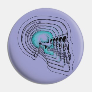 Trippy skull design Pin