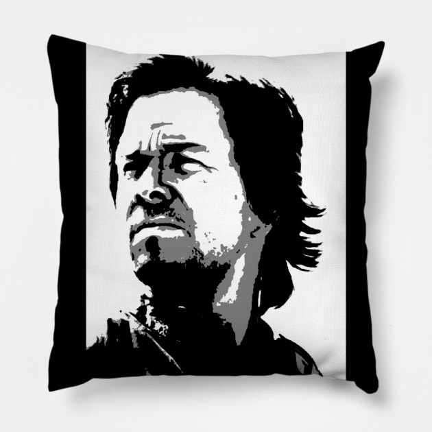 Mark Wahlberg (pop art) Pillow by d1a2n3i4l5