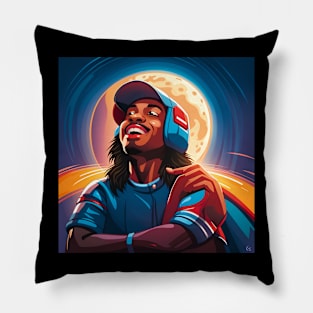 Baseball player illustration Pillow