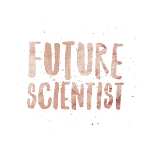 Girl Future Scientist Print Dark Pink T-Shirt