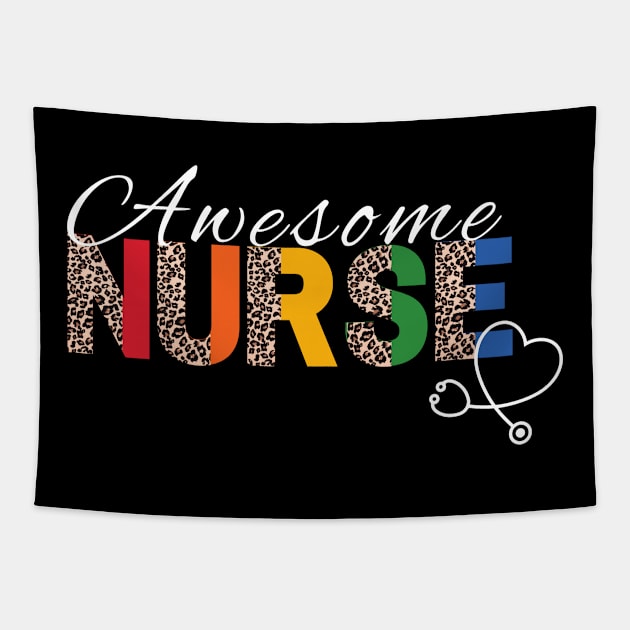 Awesome Nurse (White print for dark background) Tapestry by sweetrevenge