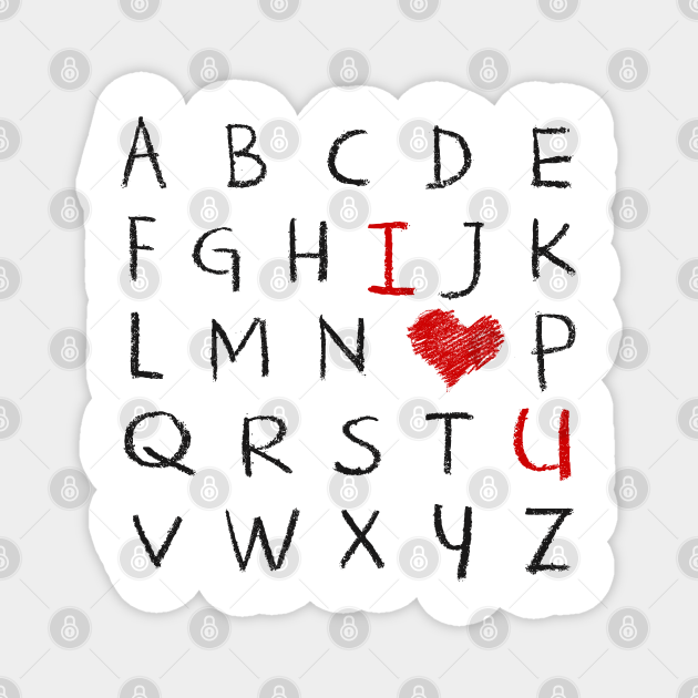 Love Alphabet - Alphabet - Magnet | TeePublic
