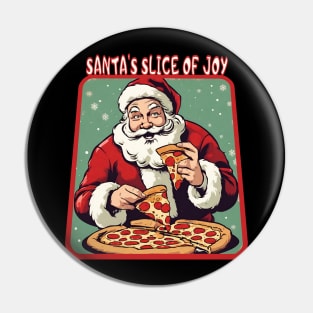 Santa Claus eat pizza Pin