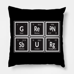 Greensburg City | Periodic Table of Elements Pillow