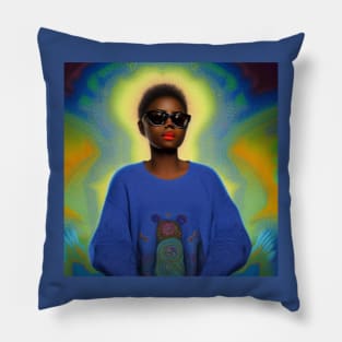 Funky Sweater Girl Sunglasses Pillow