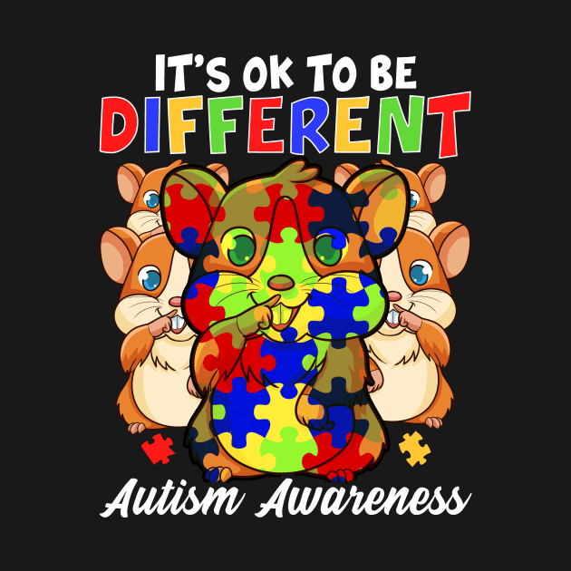 It's OK To Be Different Autism Awareness Hamster by theperfectpresents