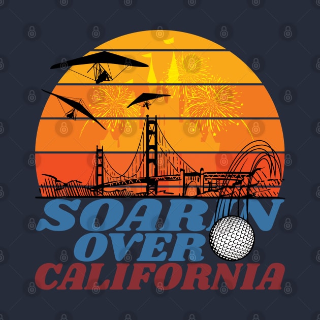 Soarin Over California Attraction Ride Retro Design by Joaddo