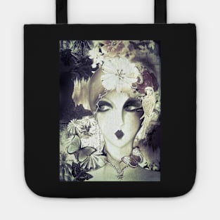 hazy art deco fashion collage poster Tote