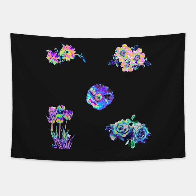 New Holo Flower Assortment Tapestry by dinaaaaaah