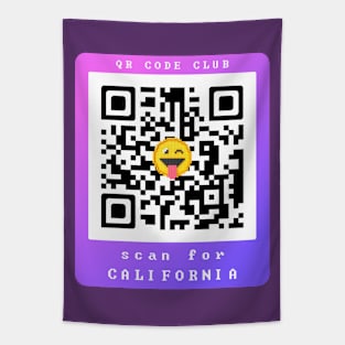 Scan for California, Qr Code Funny Memes -42 Tapestry