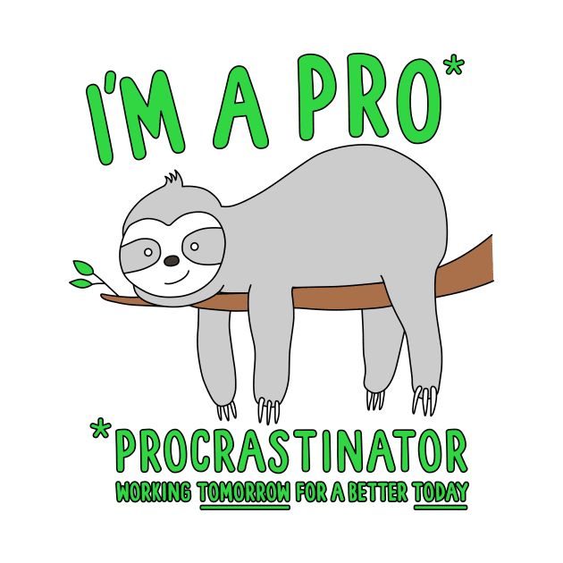 Sloth procrastinator by Gabriel Pastor Store