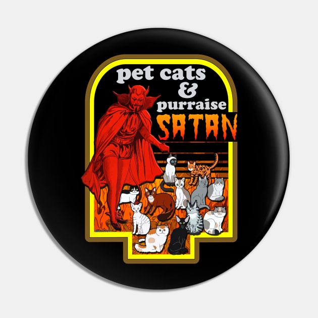 Pet Cats and Purraise Satan Pin by darklordpug