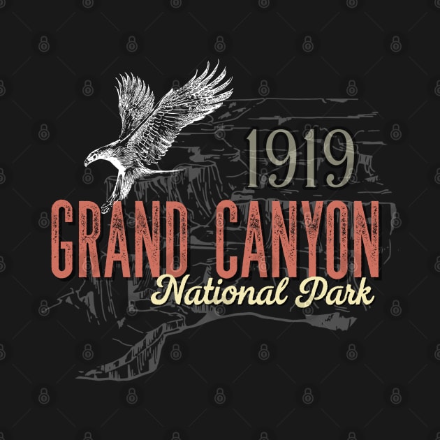 Grand Canyon National Park Arizona AZ Vintage Eagle by Pine Hill Goods