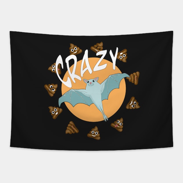 Bats$&% Crazy Funny Message Design Tapestry by StephJChild