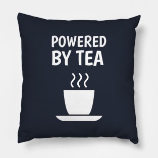 powered by tea Pillow