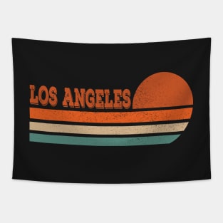 Los Angeles Vintage Sunset Stripes Tapestry